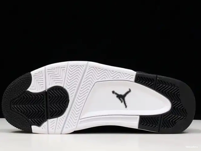 Rep TBkick Gold-White Metallic Air 4 308497-032 Black Jordan Royalty 0513